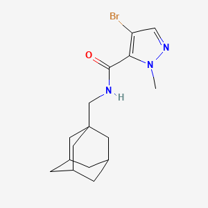 molecular formula C16H22BrN3O B4306898 N-(1-adamantylmethyl)-4-bromo-1-methyl-1H-pyrazole-5-carboxamide 