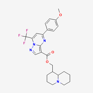 octahydro-2H-quinolizin-1-ylmethyl 5-(4-methoxyphenyl)-7-(trifluoromethyl)pyrazolo[1,5-a]pyrimidine-3-carboxylate
