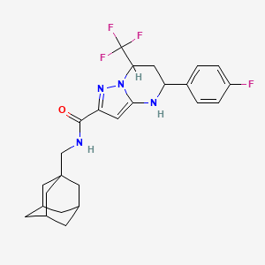 N-(1-adamantylmethyl)-5-(4-fluorophenyl)-7-(trifluoromethyl)-4,5,6,7-tetrahydropyrazolo[1,5-a]pyrimidine-2-carboxamide