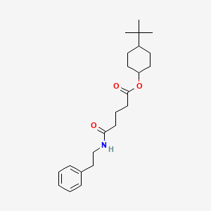 4-tert-butylcyclohexyl 5-oxo-5-[(2-phenylethyl)amino]pentanoate