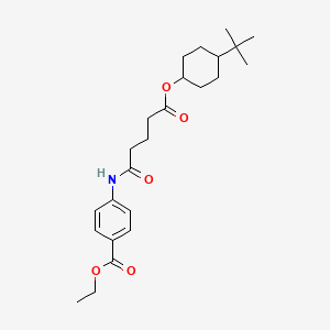 molecular formula C24H35NO5 B4306965 ethyl 4-({5-[(4-tert-butylcyclohexyl)oxy]-5-oxopentanoyl}amino)benzoate 