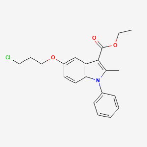 molecular formula C21H22ClNO3 B4307023 ethyl 5-(3-chloropropoxy)-2-methyl-1-phenyl-1H-indole-3-carboxylate 
