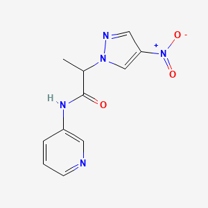 molecular formula C11H11N5O3 B4307031 2-(4-nitro-1H-pyrazol-1-yl)-N-pyridin-3-ylpropanamide 