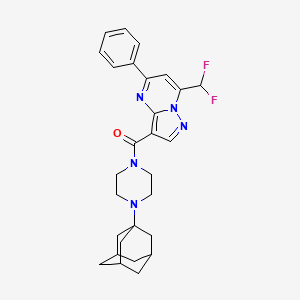 molecular formula C28H31F2N5O B4307061 3-{[4-(1-adamantyl)piperazin-1-yl]carbonyl}-7-(difluoromethyl)-5-phenylpyrazolo[1,5-a]pyrimidine 