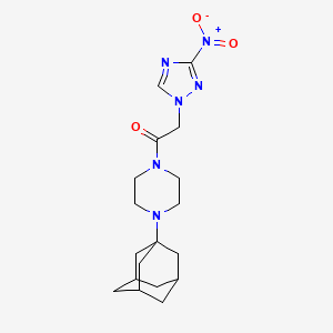 molecular formula C18H26N6O3 B4307085 1-(1-adamantyl)-4-[(3-nitro-1H-1,2,4-triazol-1-yl)acetyl]piperazine 