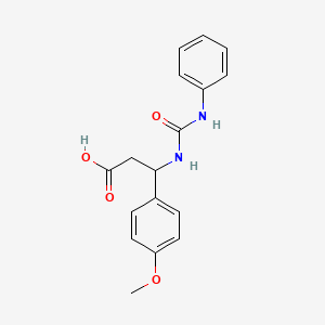 molecular formula C17H18N2O4 B4307112 3-[(anilinocarbonyl)amino]-3-(4-methoxyphenyl)propanoic acid 