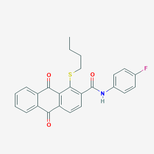 molecular formula C25H20FNO3S B4307141 1-(butylthio)-N-(4-fluorophenyl)-9,10-dioxo-9,10-dihydroanthracene-2-carboxamide CAS No. 696648-52-9