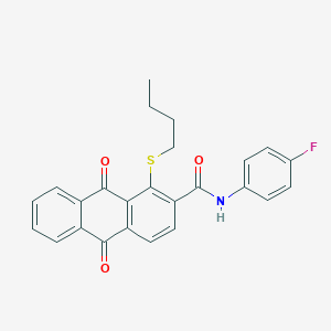 1-(butylthio)-N-(4-fluorophenyl)-9,10-dioxo-9,10-dihydroanthracene-2-carboxamide