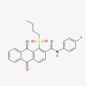 molecular formula C25H20FNO5S B4307146 1-(butylsulfonyl)-N-(4-fluorophenyl)-9,10-dioxo-9,10-dihydroanthracene-2-carboxamide 