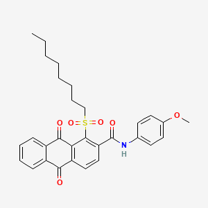 molecular formula C30H31NO6S B4307153 N-(4-methoxyphenyl)-1-(octylsulfonyl)-9,10-dioxo-9,10-dihydroanthracene-2-carboxamide 
