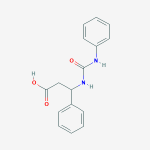 molecular formula C16H16N2O3 B4307200 3-[(anilinocarbonyl)amino]-3-phenylpropanoic acid 