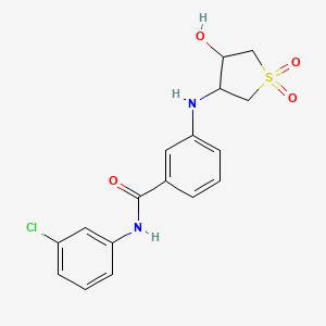 molecular formula C17H17ClN2O4S B4307245 N-(3-chlorophenyl)-3-[(4-hydroxy-1,1-dioxidotetrahydro-3-thienyl)amino]benzamide 