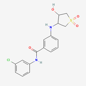 N-(3-CHLOROPHENYL)-3-[(4-HYDROXY-11-DIOXO-1LAMBDA6-THIOLAN-3-YL)AMINO]BENZAMIDE