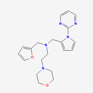 molecular formula C20H25N5O2 B4307252 (2-furylmethyl)(2-morpholin-4-ylethyl)[(1-pyrimidin-2-yl-1H-pyrrol-2-yl)methyl]amine 