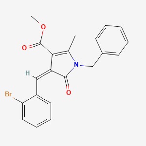 molecular formula C21H18BrNO3 B4307257 methyl 1-benzyl-4-(2-bromobenzylidene)-2-methyl-5-oxo-4,5-dihydro-1H-pyrrole-3-carboxylate 
