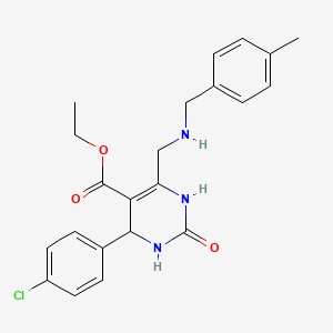 molecular formula C22H24ClN3O3 B4307269 ethyl 4-(4-chlorophenyl)-6-{[(4-methylbenzyl)amino]methyl}-2-oxo-1,2,3,4-tetrahydropyrimidine-5-carboxylate 