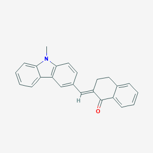 molecular formula C24H19NO B430728 2-[(9-methyl-9H-carbazol-3-yl)methylene]-3,4-dihydro-1(2H)-naphthalenone 