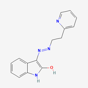 molecular formula C15H14N4O B4307294 1H-indole-2,3-dione 3-[(2-pyridin-2-ylethyl)hydrazone] 
