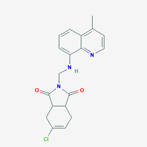 molecular formula C19H18ClN3O2 B430732 5-chloro-2-{[(4-methylquinolin-8-yl)amino]methyl}-3a,4,7,7a-tetrahydro-1H-isoindole-1,3(2H)-dione 