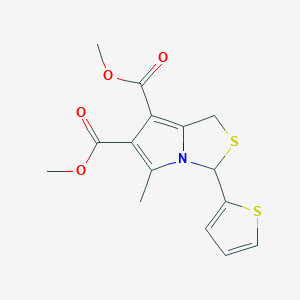 molecular formula C15H15NO4S2 B4307330 dimethyl 5-methyl-3-(2-thienyl)-1H-pyrrolo[1,2-c][1,3]thiazole-6,7-dicarboxylate 