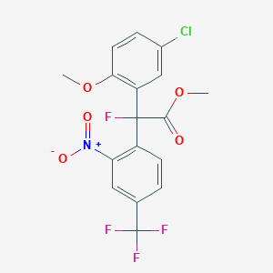 molecular formula C17H12ClF4NO5 B4307382 methyl (5-chloro-2-methoxyphenyl)(fluoro)[2-nitro-4-(trifluoromethyl)phenyl]acetate 