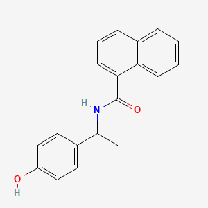molecular formula C19H17NO2 B4307397 N-[1-(4-hydroxyphenyl)ethyl]-1-naphthamide 