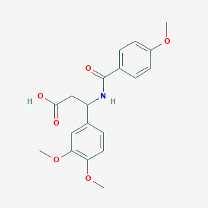 molecular formula C19H21NO6 B4307401 3-(3,4-dimethoxyphenyl)-3-[(4-methoxybenzoyl)amino]propanoic acid 