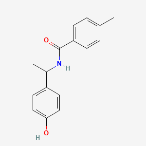 molecular formula C16H17NO2 B4307409 N-[1-(4-hydroxyphenyl)ethyl]-4-methylbenzamide 