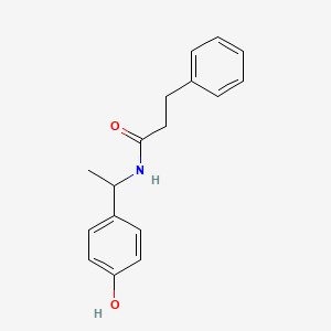 molecular formula C17H19NO2 B4307410 N-[1-(4-hydroxyphenyl)ethyl]-3-phenylpropanamide 