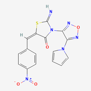 molecular formula C16H10N6O4S B4307420 2-imino-5-(4-nitrobenzylidene)-3-[4-(1H-pyrrol-1-yl)-1,2,5-oxadiazol-3-yl]-1,3-thiazolidin-4-one 