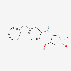 molecular formula C17H17NO3S B4307432 4-(9H-fluoren-2-ylamino)tetrahydrothiophene-3-ol 1,1-dioxide 