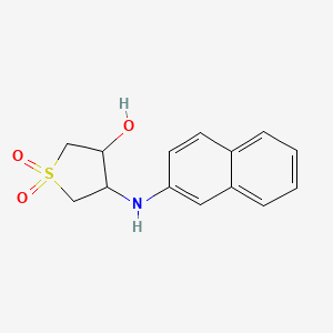 molecular formula C14H15NO3S B4307437 4-(2-naphthylamino)tetrahydrothiophene-3-ol 1,1-dioxide 