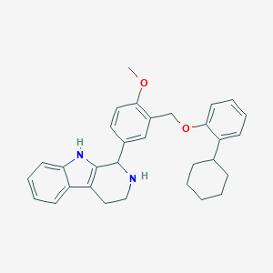 molecular formula C31H34N2O2 B430744 1-{3-[(2-cyclohexylphenoxy)methyl]-4-methoxyphenyl}-2,3,4,9-tetrahydro-1H-beta-carboline 