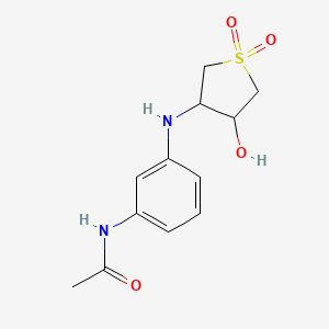 molecular formula C12H16N2O4S B4307441 N-{3-[(4-hydroxy-1,1-dioxidotetrahydro-3-thienyl)amino]phenyl}acetamide 