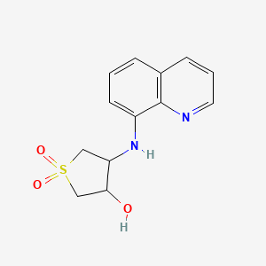 molecular formula C13H14N2O3S B4307442 4-(quinolin-8-ylamino)tetrahydrothiophene-3-ol 1,1-dioxide 