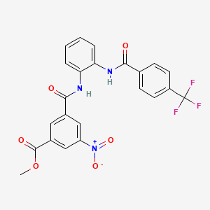 molecular formula C23H16F3N3O6 B4307462 methyl 3-nitro-5-{[(2-{[4-(trifluoromethyl)benzoyl]amino}phenyl)amino]carbonyl}benzoate 