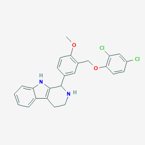molecular formula C25H22Cl2N2O2 B430747 1-{3-[(2,4-dichlorophenoxy)methyl]-4-methoxyphenyl}-2,3,4,9-tetrahydro-1H-beta-carboline 