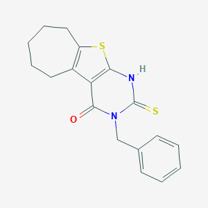 molecular formula C18H18N2OS2 B430751 3-benzyl-2-thioxo-1,2,3,5,6,7,8,9-octahydro-4H-cyclohepta[4,5]thieno[2,3-d]pyrimidin-4-one CAS No. 59898-70-3