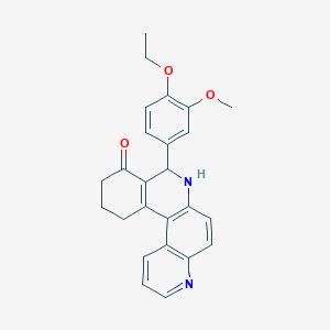 8-(4-ethoxy-3-methoxyphenyl)-8,10,11,12-tetrahydrobenzo[a]-4,7-phenanthrolin-9(7H)-one