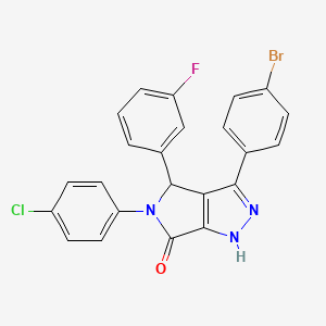 molecular formula C23H14BrClFN3O B4307523 3-(4-bromophenyl)-5-(4-chlorophenyl)-4-(3-fluorophenyl)-4,5-dihydropyrrolo[3,4-c]pyrazol-6(1H)-one 