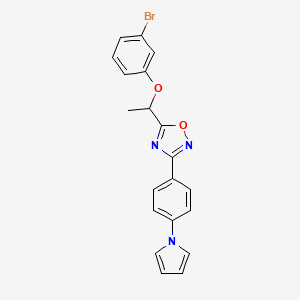 5-[1-(3-bromophenoxy)ethyl]-3-[4-(1H-pyrrol-1-yl)phenyl]-1,2,4-oxadiazole