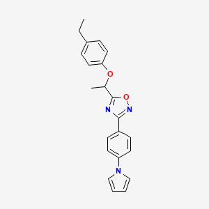 5-[1-(4-ethylphenoxy)ethyl]-3-[4-(1H-pyrrol-1-yl)phenyl]-1,2,4-oxadiazole