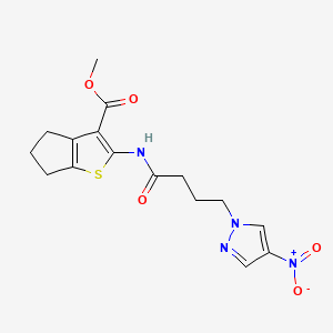 methyl 2-{[4-(4-nitro-1H-pyrazol-1-yl)butanoyl]amino}-5,6-dihydro-4H-cyclopenta[b]thiophene-3-carboxylate