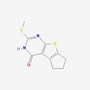 molecular formula C10H10N2OS2 B430757 2-(methylsulfanyl)-3,5,6,7-tetrahydro-4H-cyclopenta[4,5]thieno[2,3-d]pyrimidin-4-one 