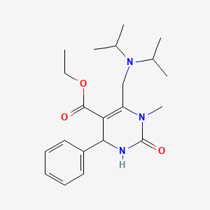 ETHYL 6-[(DIISOPROPYLAMINO)METHYL]-1-METHYL-2-OXO-4-PHENYL-1,2,3,4-TETRAHYDRO-5-PYRIMIDINECARBOXYLATE