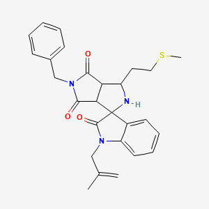 5'-benzyl-1-(2-methylprop-2-en-1-yl)-3'-[2-(methylthio)ethyl]-3a',6a'-dihydro-2'H-spiro[indole-3,1'-pyrrolo[3,4-c]pyrrole]-2,4',6'(1H,3'H,5'H)-trione