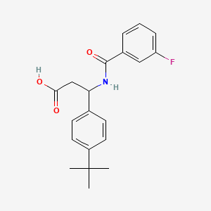 3-(4-TERT-BUTYLPHENYL)-3-[(3-FLUOROPHENYL)FORMAMIDO]PROPANOIC ACID