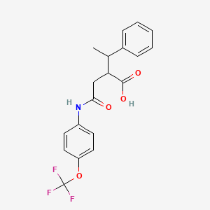 4-oxo-2-(1-phenylethyl)-4-{[4-(trifluoromethoxy)phenyl]amino}butanoic acid