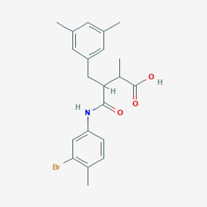 4-(3-BROMO-4-METHYLANILINO)-3-(3,5-DIMETHYLBENZYL)-2-METHYL-4-OXOBUTANOIC ACID