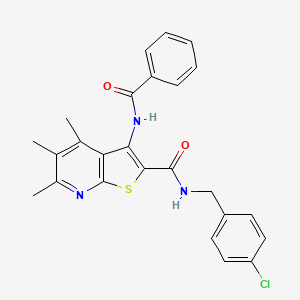 3-(benzoylamino)-N-(4-chlorobenzyl)-4,5,6-trimethylthieno[2,3-b]pyridine-2-carboxamide